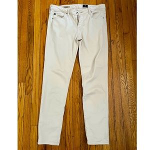 Anthropologie Off white jeans AG Adriano Goldschmied Slim Straight Ankle